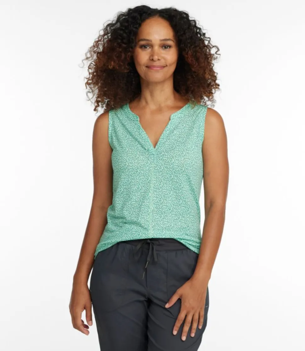 Hot L.L.Bean "Women's Streamside Tank, Splitneck Print"