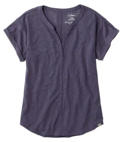 Shop L.L.Bean "Women's Streamside Tee, Short-Sleeve Splitneck"
