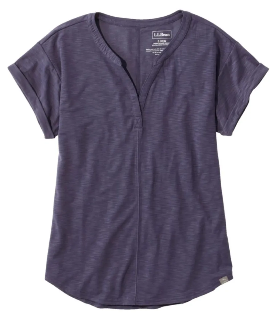 Shop L.L.Bean "Women's Streamside Tee, Short-Sleeve Splitneck"