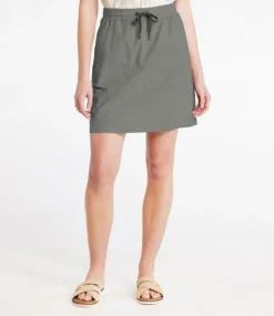 Cheap L.L.Bean "Women's Stretch Ripstop Pull-On Skirt, Mid-Rise"