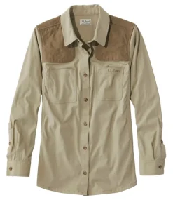New L.L.Bean "Women's Stretch Upland Field Shirt" LightOlive/FieldOlive
