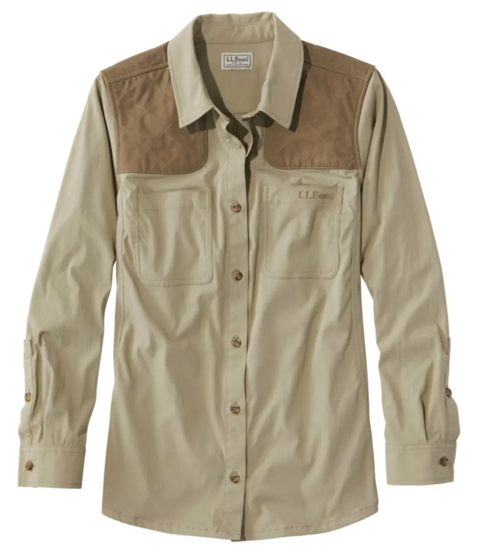 New L.L.Bean "Women's Stretch Upland Field Shirt" LightOlive/FieldOlive