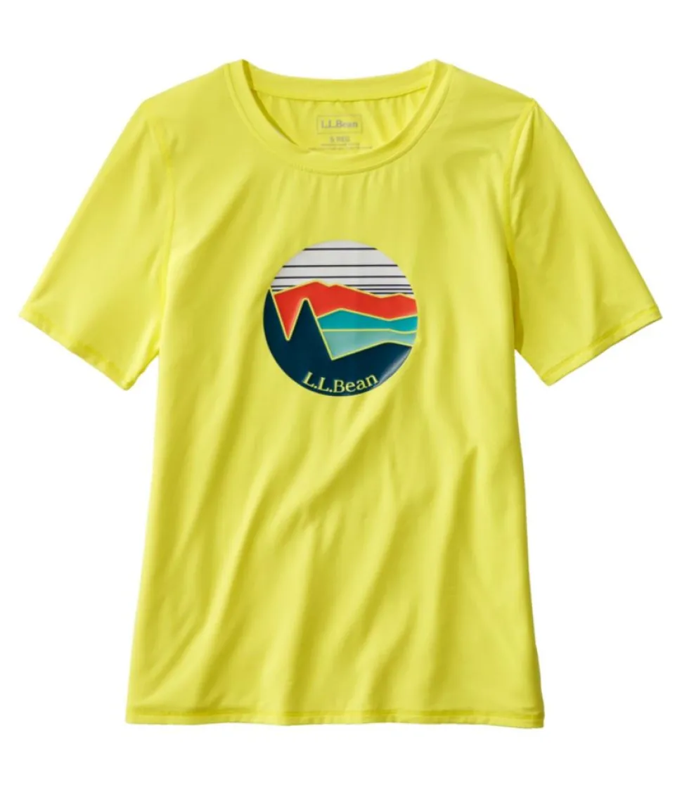 Shop L.L.Bean "Women's SunSmart® UPF 50+ Sun Shirt, Short-Sleeve Graphic" CobaltKatscript