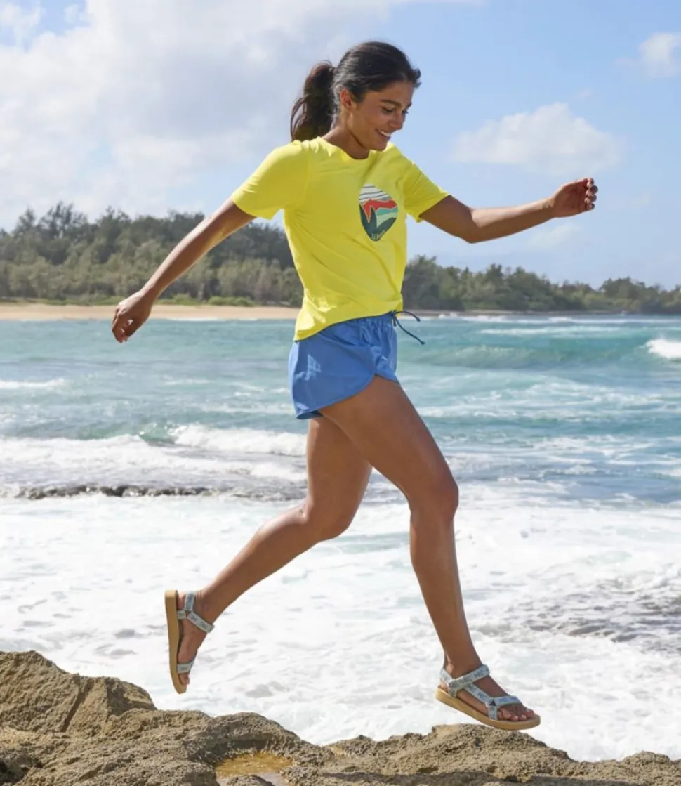 Shop L.L.Bean "Women's SunSmart® UPF 50+ Sun Shirt, Short-Sleeve Graphic" CobaltKatscript