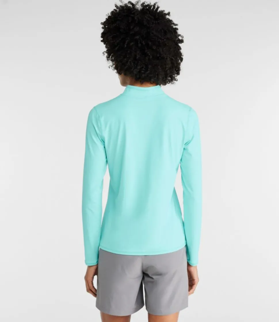 Fashion L.L.Bean "Women's SunSmart® UPF 50+ Sun Shirt, Quarter-Zip" Cobalt