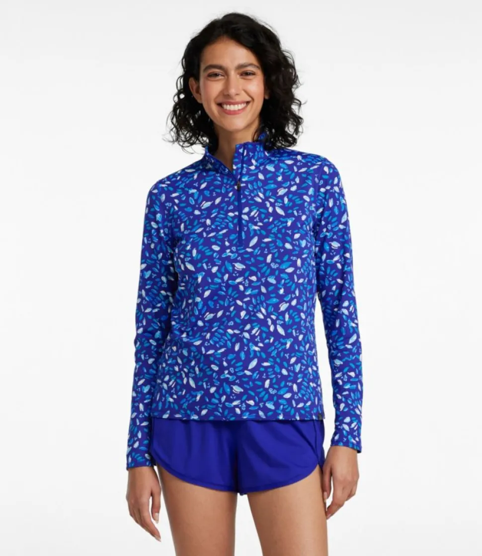 Online L.L.Bean "Women's SunSmart® UPF 50+ Sun Shirt, Quarter-Zip Print"