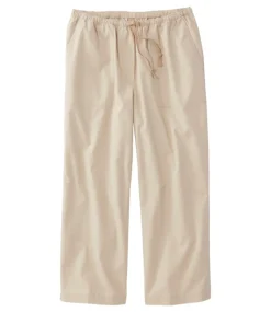 Discount L.L.Bean "Women's Sunwashed Canvas Pants, Straight-Leg Crop"