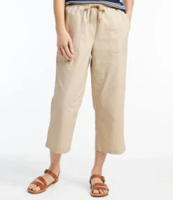 Discount L.L.Bean "Women's Sunwashed Canvas Pants, Straight-Leg Crop"