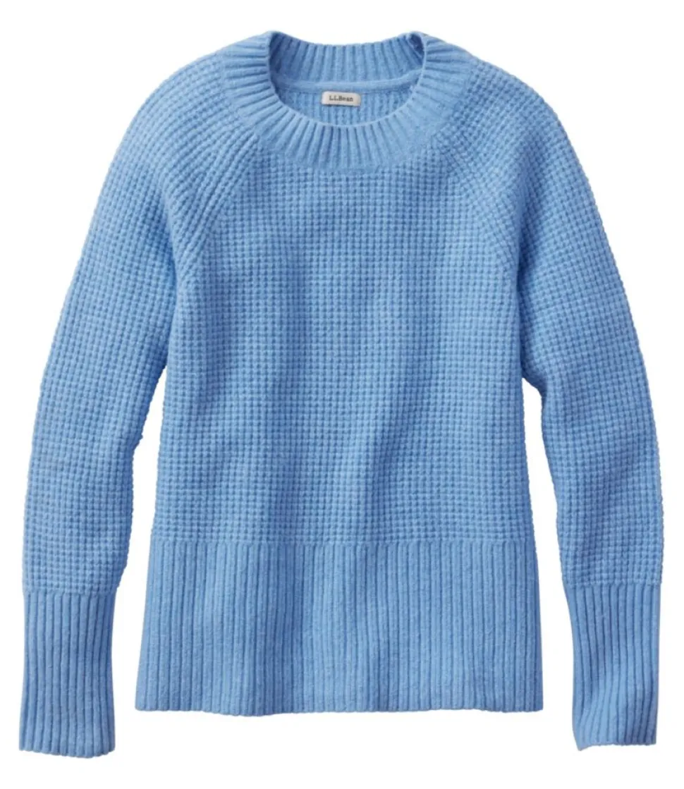 Online L.L.Bean "Women's SuperSoft Waffle Sweater, Crewneck"