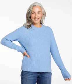Online L.L.Bean "Women's SuperSoft Waffle Sweater, Crewneck"