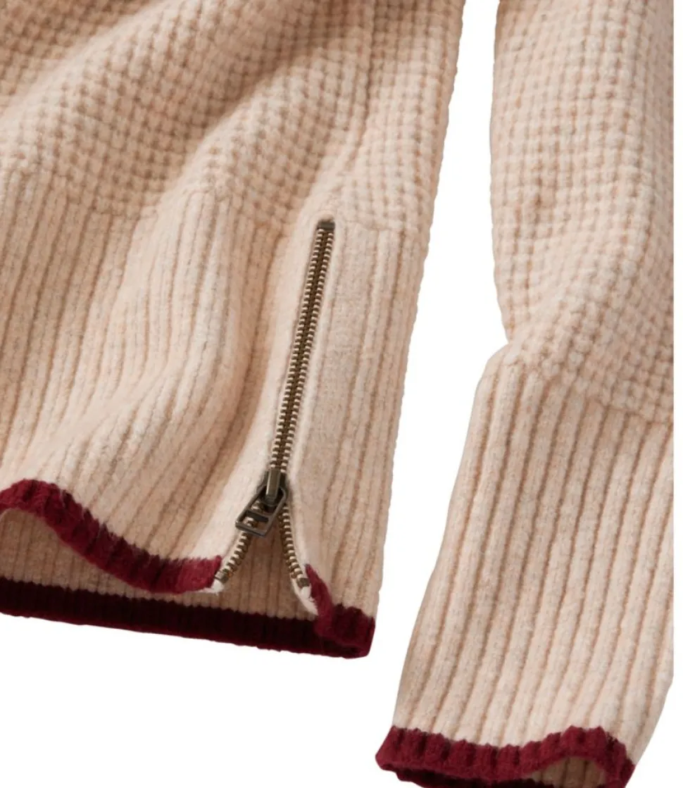 Best L.L.Bean "Women's SuperSoft Waffle Sweater, Turtleneck Fair Isle" OatmealHeatherFairIsle