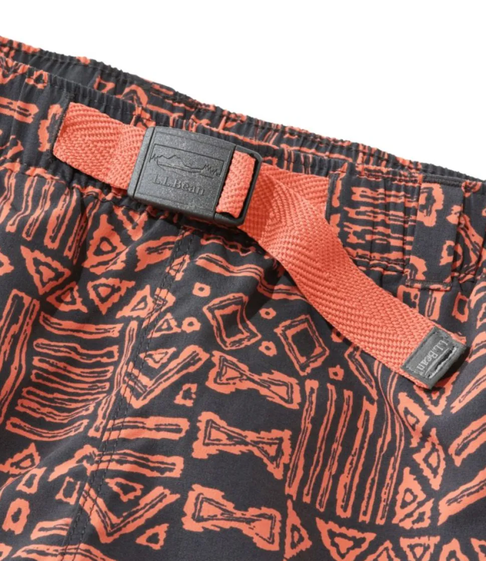 Store L.L.Bean "Women's Supplex Belted Shorts, Print" EmberGeoPrint/WildSalmon
