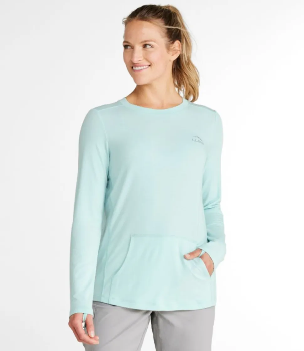 Fashion L.L.Bean "Women's Tropicwear Comfort Crew, Long-Sleeve"