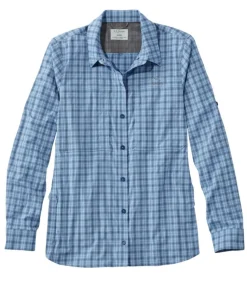 Best L.L.Bean "Women's Tropicwear Pro Stretch Shirt, Long-Sleeve Plaid"