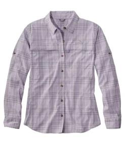 New L.L.Bean "Women's Tropicwear Shirt, Plaid Long-Sleeve"