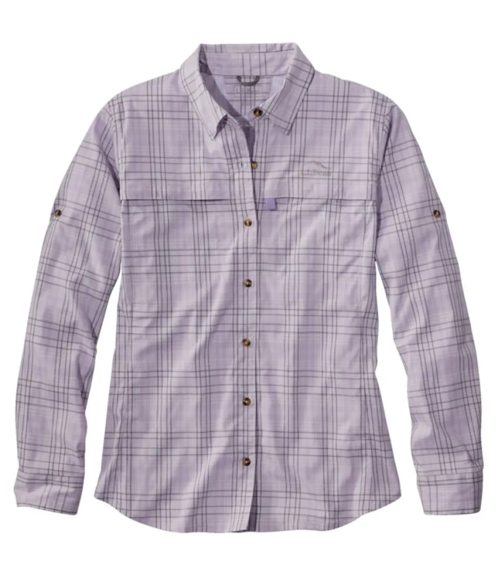New L.L.Bean "Women's Tropicwear Shirt, Plaid Long-Sleeve"