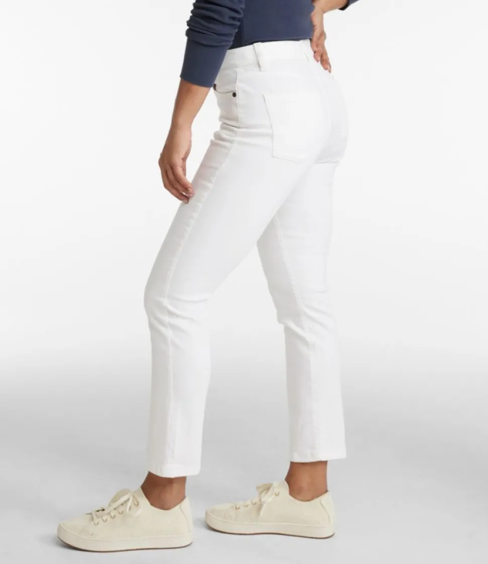 Sale L.L.Bean "Women's True Shape Jeans, High-Rise Slim-Leg Ankle Colors" LightAlmond