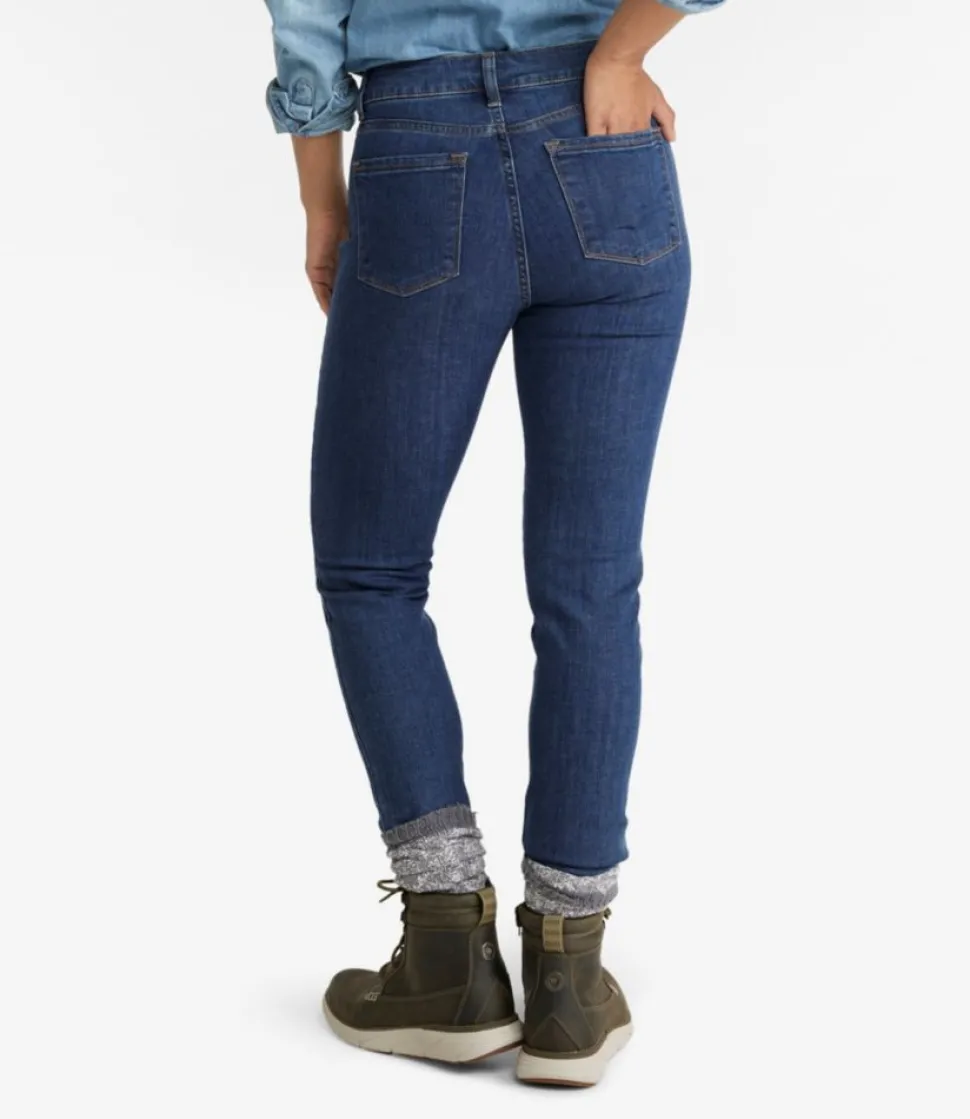 Discount L.L.Bean "Women's True Shape Jeans, High-Rise Skinny-Leg"