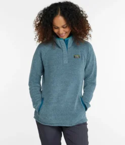 Shop L.L.Bean "Women's Tumbled Sherpa, Quarter-Snap"