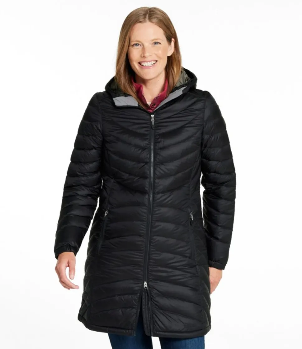 Shop L.L.Bean "Women's Ultralight 850 Down Hooded Coat, Three-Quarter Length"