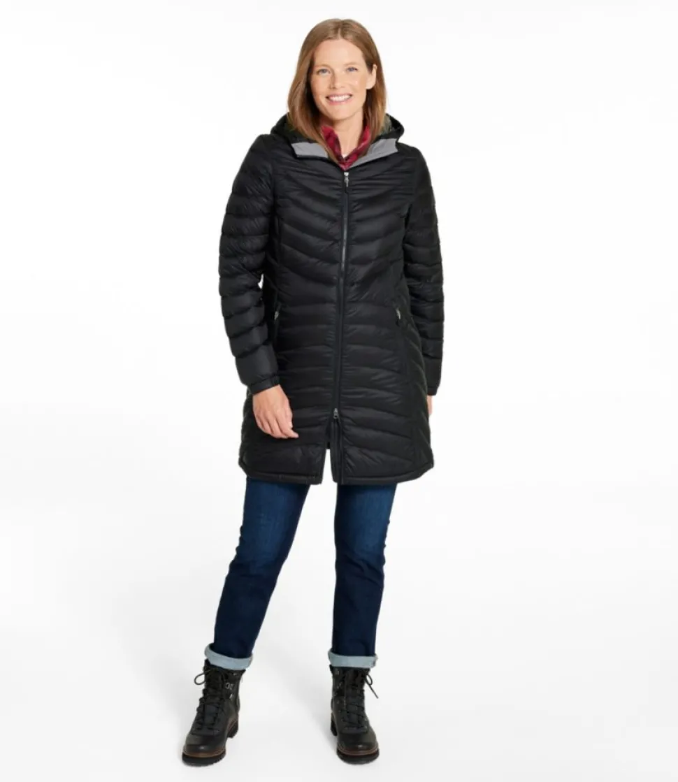 Shop L.L.Bean "Women's Ultralight 850 Down Hooded Coat, Three-Quarter Length"