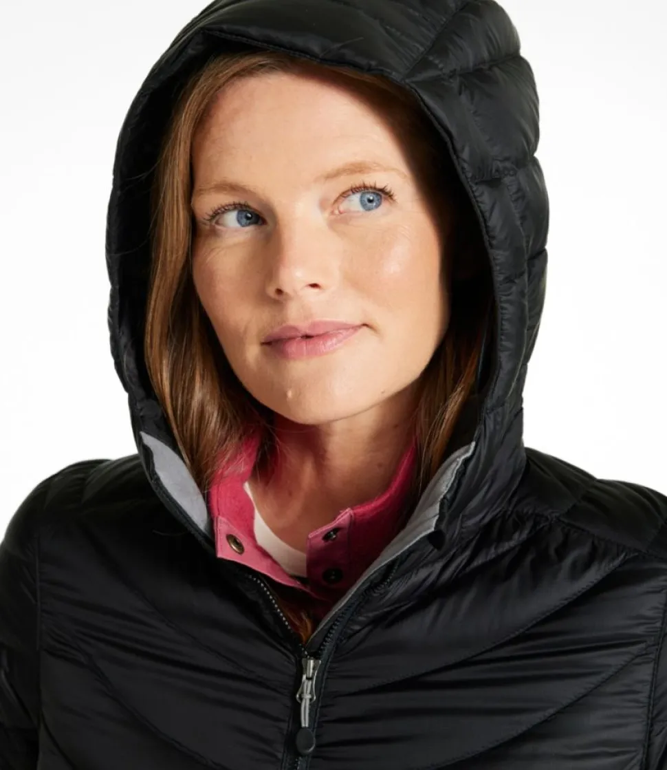 Shop L.L.Bean "Women's Ultralight 850 Down Hooded Coat, Three-Quarter Length"