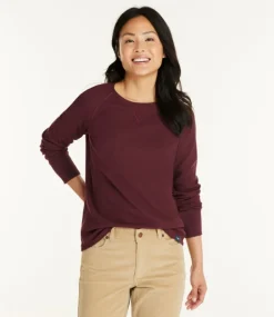 Store L.L.Bean "Women's Unshrinkable Mini-Waffle Tee, Long-Sleeve Crewneck"