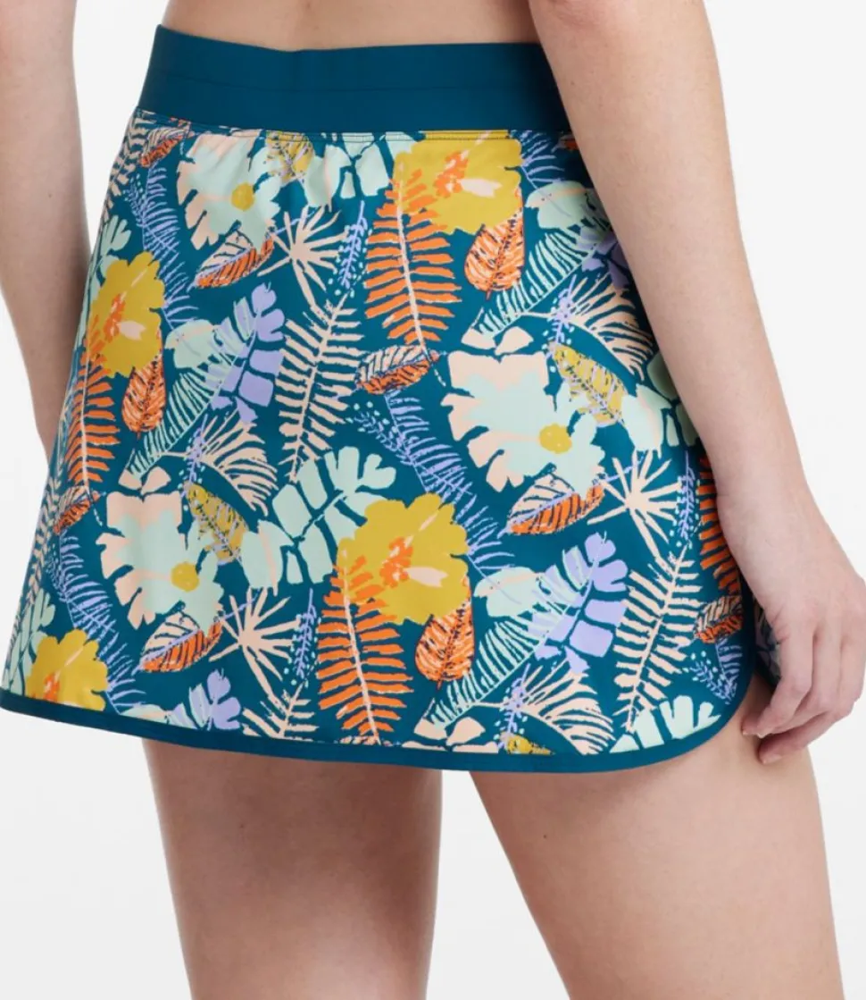 Best L.L.Bean "Women's UPF 50+ Knit Skort, Print" DeepwaterBlueMultiFern