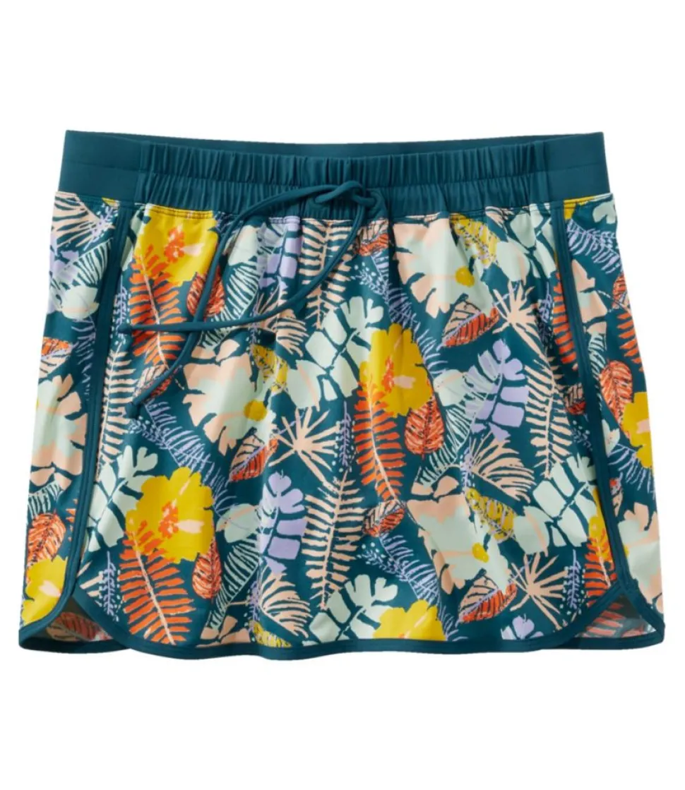 Best L.L.Bean "Women's UPF 50+ Knit Skort, Print" DeepwaterBlueMultiFern