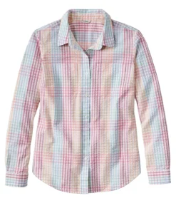Hot L.L.Bean "Women's Vacationland Seersucker Shirt, Long-Sleeve Plaid"
