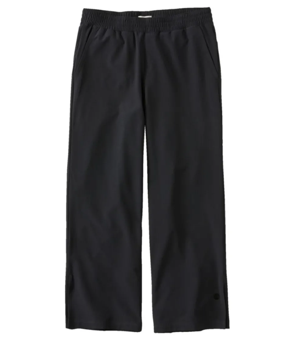 Online L.L.Bean "Women's VentureStretch Pants, Wide-Leg Crop" MidnightBlack