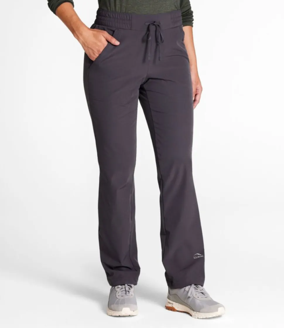 Sale L.L.Bean "Women's VentureStretch Trail Pants, Brushed-Back Straight-Leg"