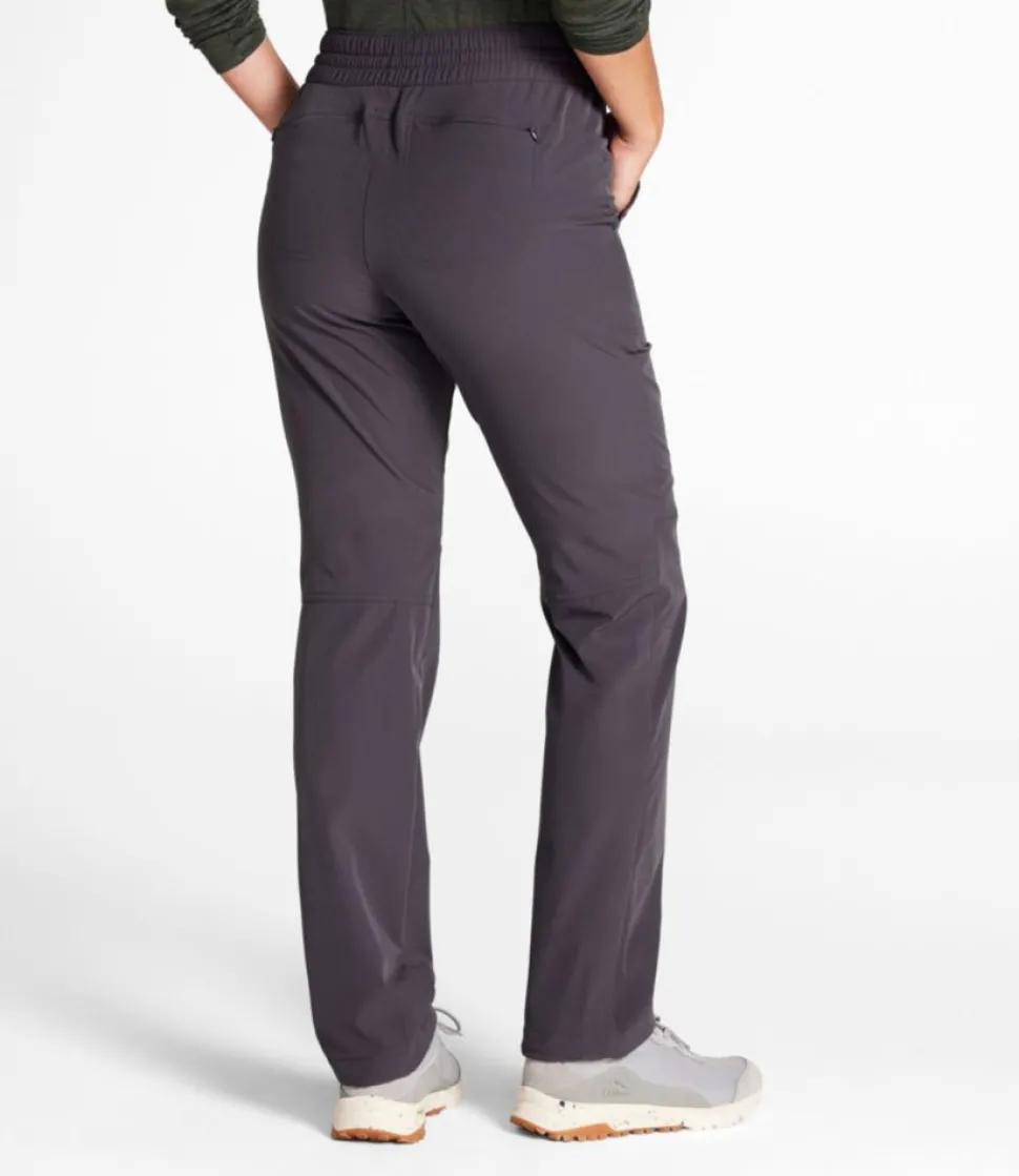 Sale L.L.Bean "Women's VentureStretch Trail Pants, Brushed-Back Straight-Leg"