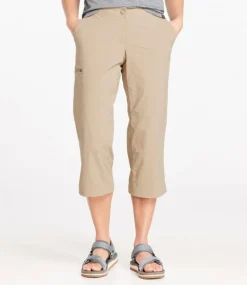 Hot L.L.Bean "Women's Water-Repellent Comfort Trail Pants, Mid-Rise Straight-Leg Crop"