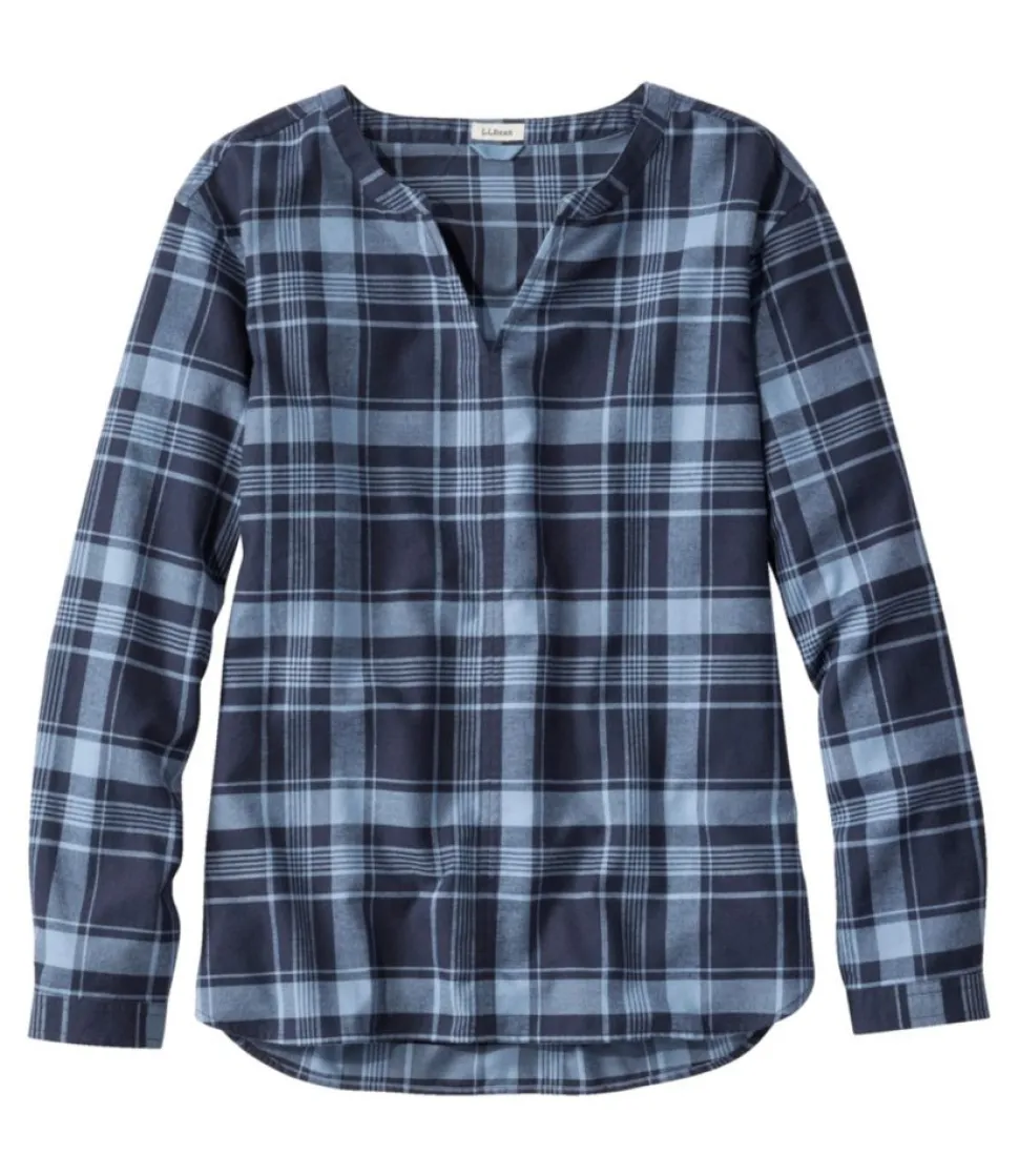 Fashion L.L.Bean "Women's Whisperweight Flannel Popover Shirt"