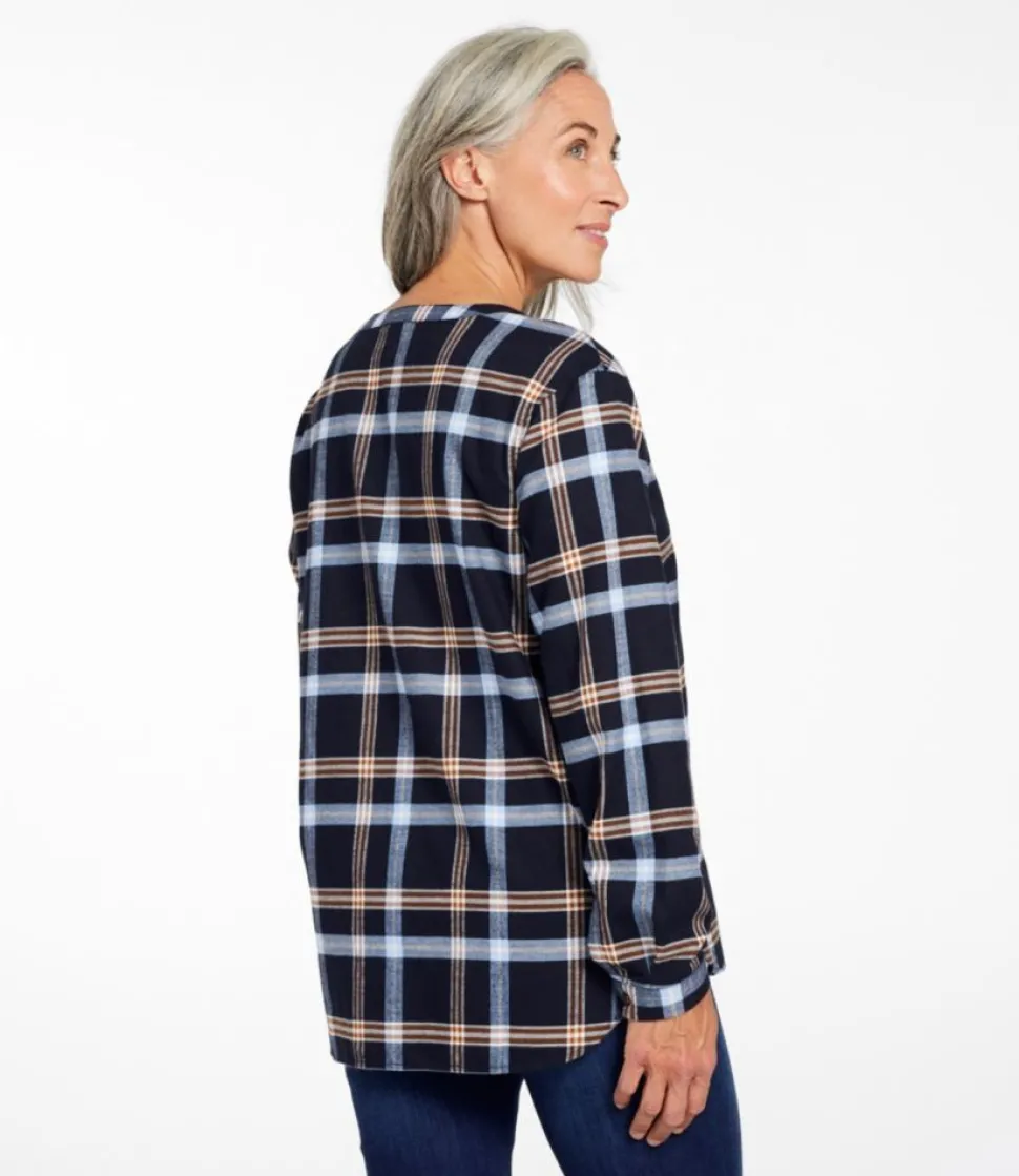 Fashion L.L.Bean "Women's Whisperweight Flannel Popover Shirt"