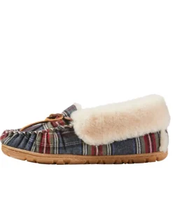 Fashion L.L.Bean "Women's Wicked Good Moccasins, Plaid" GrayStewart