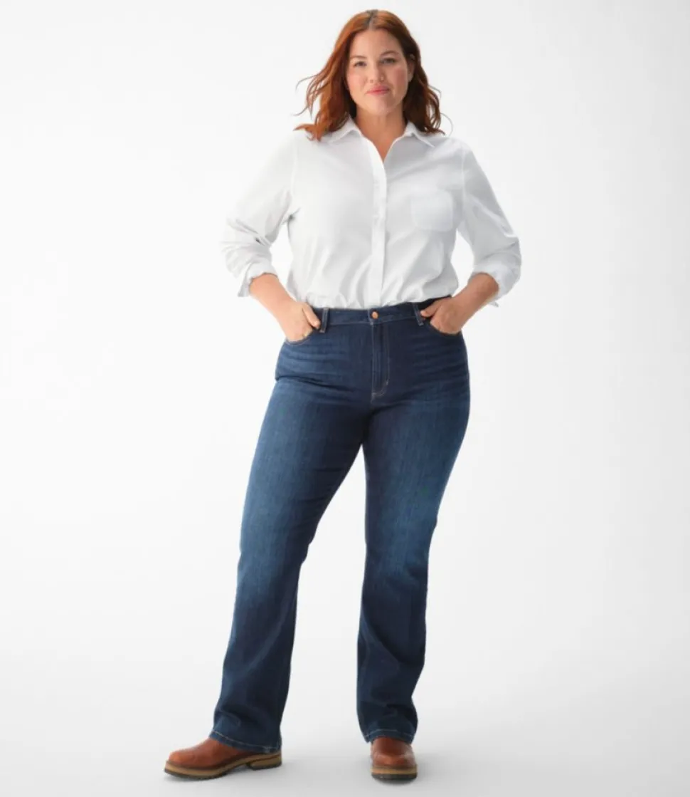 Best L.L.Bean "Women's Wrinkle-Free Pinpoint Oxford Shirt, Long-Sleeve Relaxed Fit" White